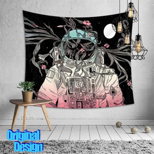 PSY Blossom Astronaut Tapestry - www.psywear store.com