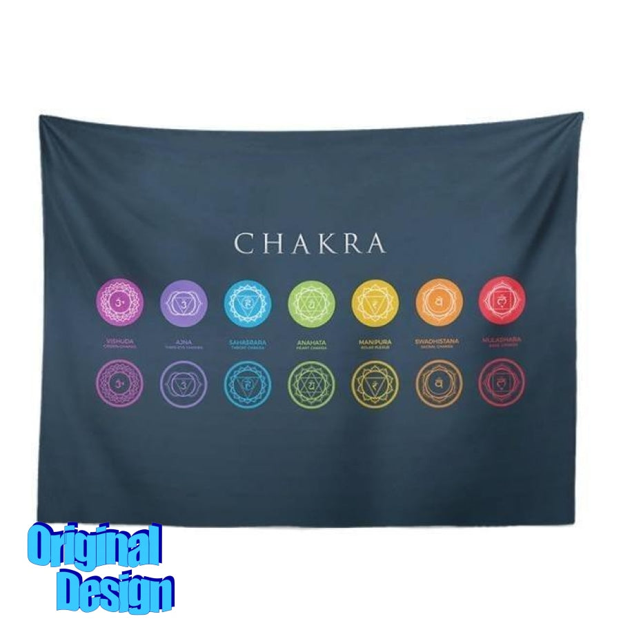 PSY Chakra Explained Tapestry - www.psywear store.com