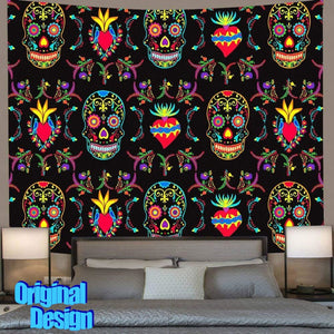PSY Mexican Skull Tapestry - www.psywear store.com