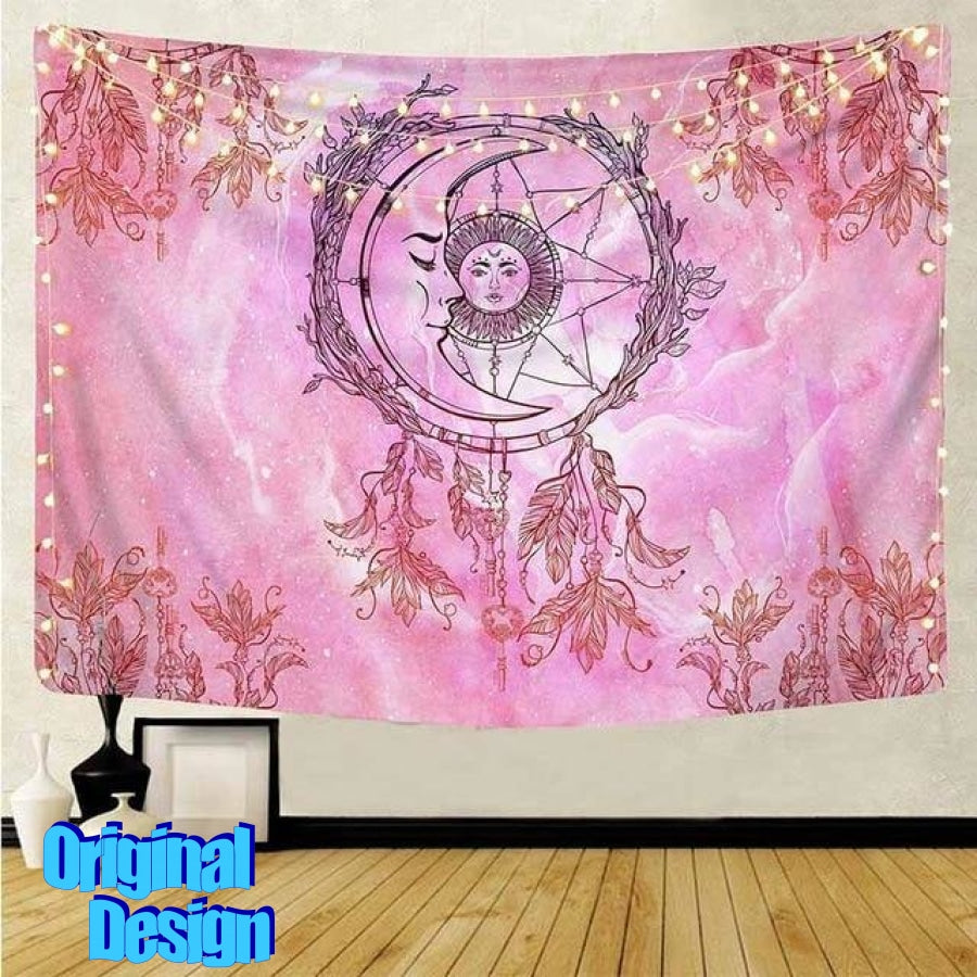 PSY Pink Moon Dream Catcher Tapestry - www.psywear store.com