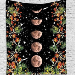 PSY Moon Null To Full Tapestry - www.psywear store.com